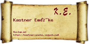 Kastner Emőke névjegykártya