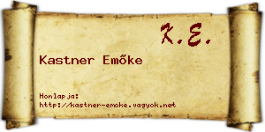 Kastner Emőke névjegykártya