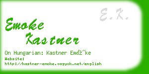 emoke kastner business card